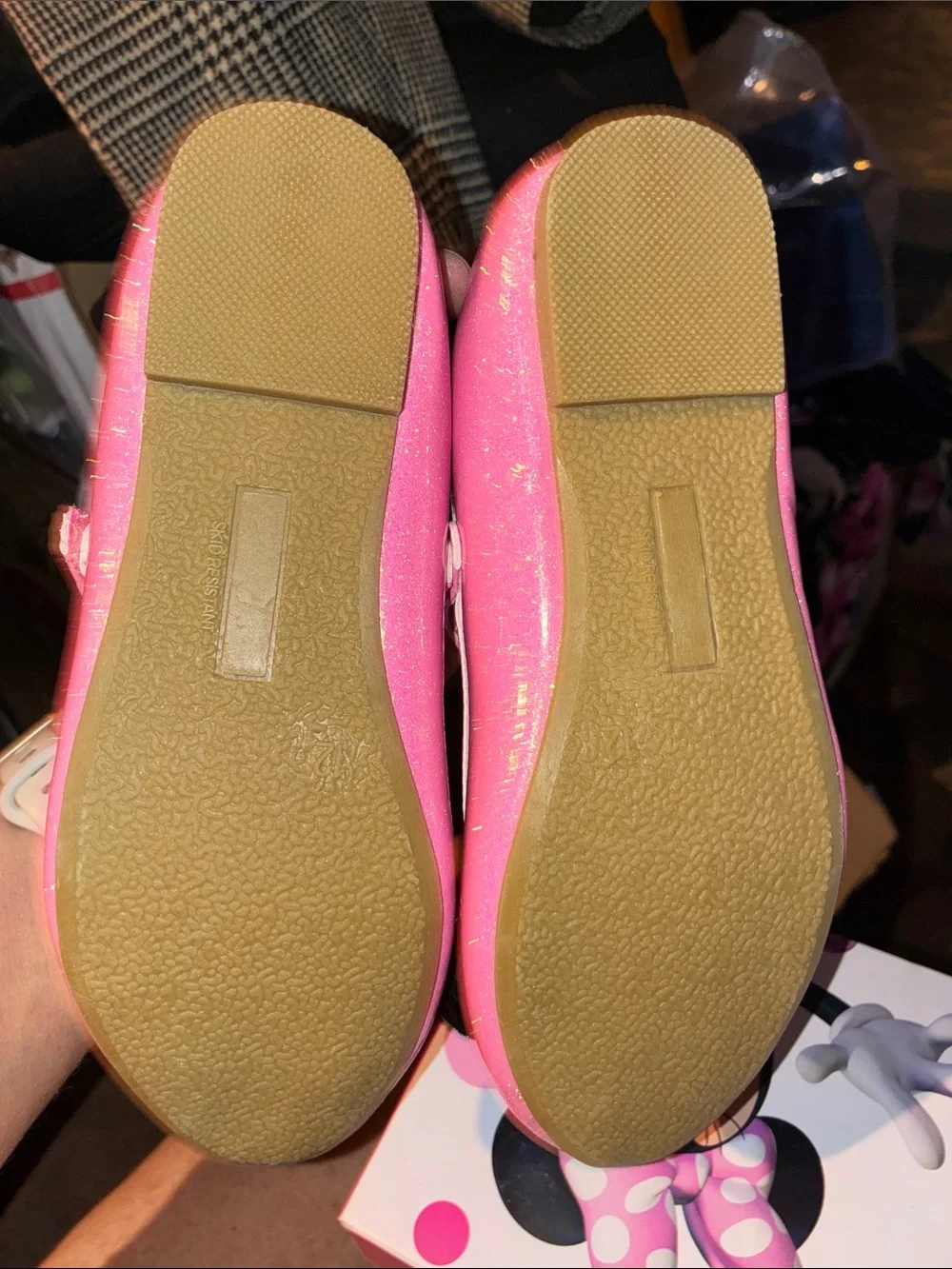 Disney Pink Minnie Mouse Sparkle Mary Jane Shoes